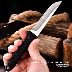 portable outdoor knife, self-defense swiss army knife, high hardness one steel for survival and mountaineering