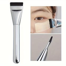 multi-use oval foundation brush hypoallergenic, ultra-fine nylon bristles for perfect face contouring