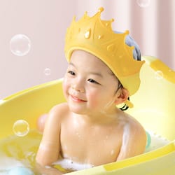 silicone shampoo hat for kids, waterproof baby eye and ear protection, shower shampoo hat for children