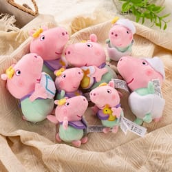 peppa george evie plush toy boy girl, peppa pig evy dinosaur teddy bear, christmas stuffed doll birthday gift toys