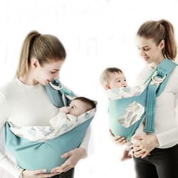 newborn baby sling wrap carrier, infant nursing cover, mesh fabric breastfeeding wrap carrier