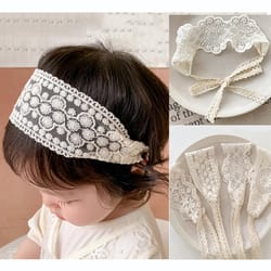 baby hair accessories hollow headbands for girls elastic lace white floral sweet princess hairband for newborn