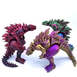 movable 3d printed dinosaur action figure, rotatable monster toy, muscle joint model, kids desktop ornament gift