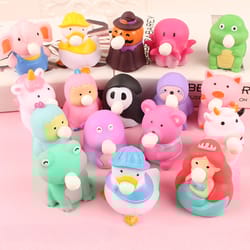 squishy balls mermaid unicorn sloth animals, squeeze toy cute bubble squishy toys, stress relief fidget toy for kids