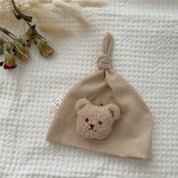 cute bear cap newborn accessories, soft baby hat for newborns, kids baby photography props