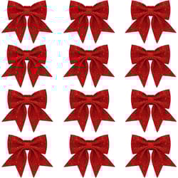 glitter bows christmas tree, bowknot ornaments, party xmas decoration, home happy new year navidad decoration