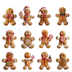 gingerbread man hanging ornament, merry christmas wooden, diy home xmas celebration, party decoration, happy new year