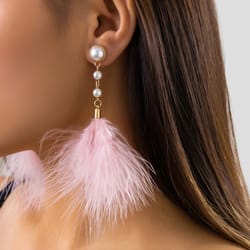 trend party jewelry gift, tassel drop earrings for women fashion, imitation pearl earrings, salircon, bohemia creative