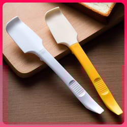 high-temperature resistant silicone spatula, household two-in-one baking spatula for cream, jam, and butter stirring