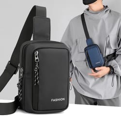 oxford sling bag for men, casual messenger crossbody bags boy messenger bags man handbags for travel satchel black