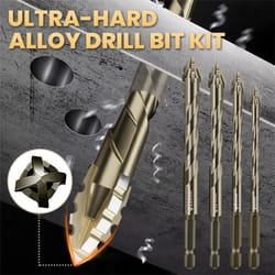high-strength serrated eccentric drill bit kit for ceramic, glass, marble and metal – upgraded version