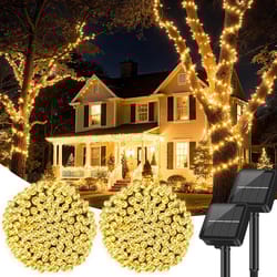 led solar fairy lights for gardens, solar string lights, lighting modes, christmas party decorations