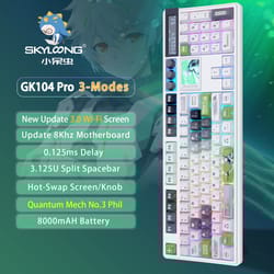 wireless rgb backlit hot-swappable game keyboard, mechanical sport gamer keyboard for pc