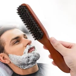 beard brush for men soft boar bristle grooming tool for mustache & beard care