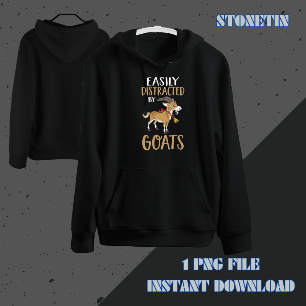 Easily Distracted by Goats Funny Goat Lovers Gift.png