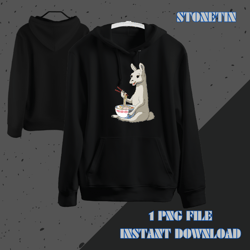 funny japanese kawaii ramen llama