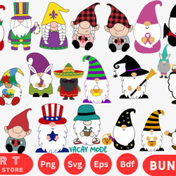 400 gnome svg bundle, gnomes svg bundle, 400 design svg png eps dxf pdf digital download