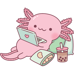 cute chilling axolotl