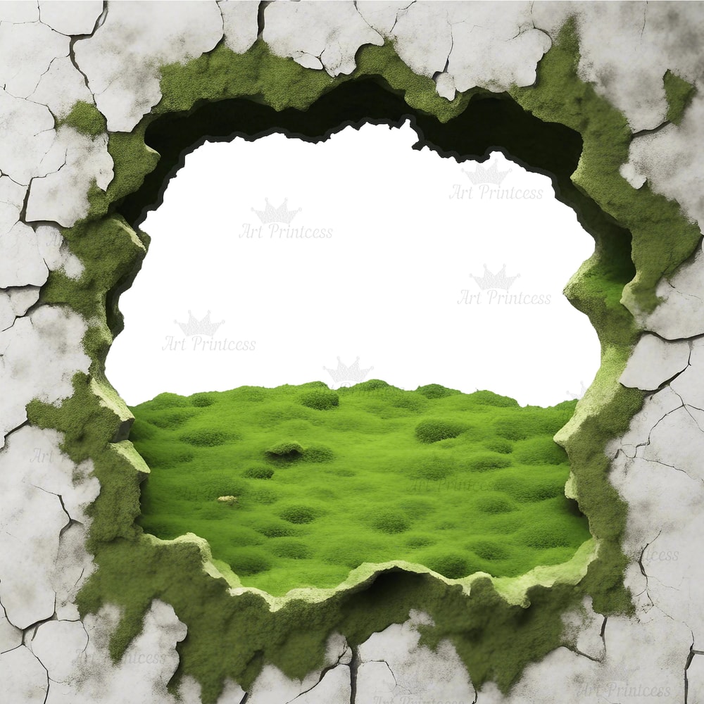 Grunge Wall Crack Hole 3d Effect Border Frame PNG Cracked Breakthrough Wall Frame Masonry Overlays 9