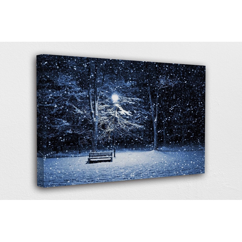 Snowy Pine trees w Light Canvas Wall Art Design Poster Print Decor for Home & Office Decoration I POSTER or CANVAS READY to Hang.jpg