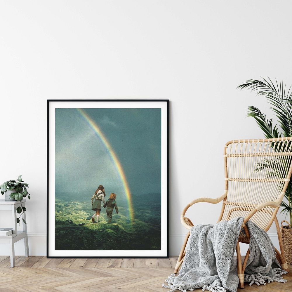 Rainbow print, Large print, Large wall art, extra large wall art, large wall print, Hallway art, Livingroom art.jpg