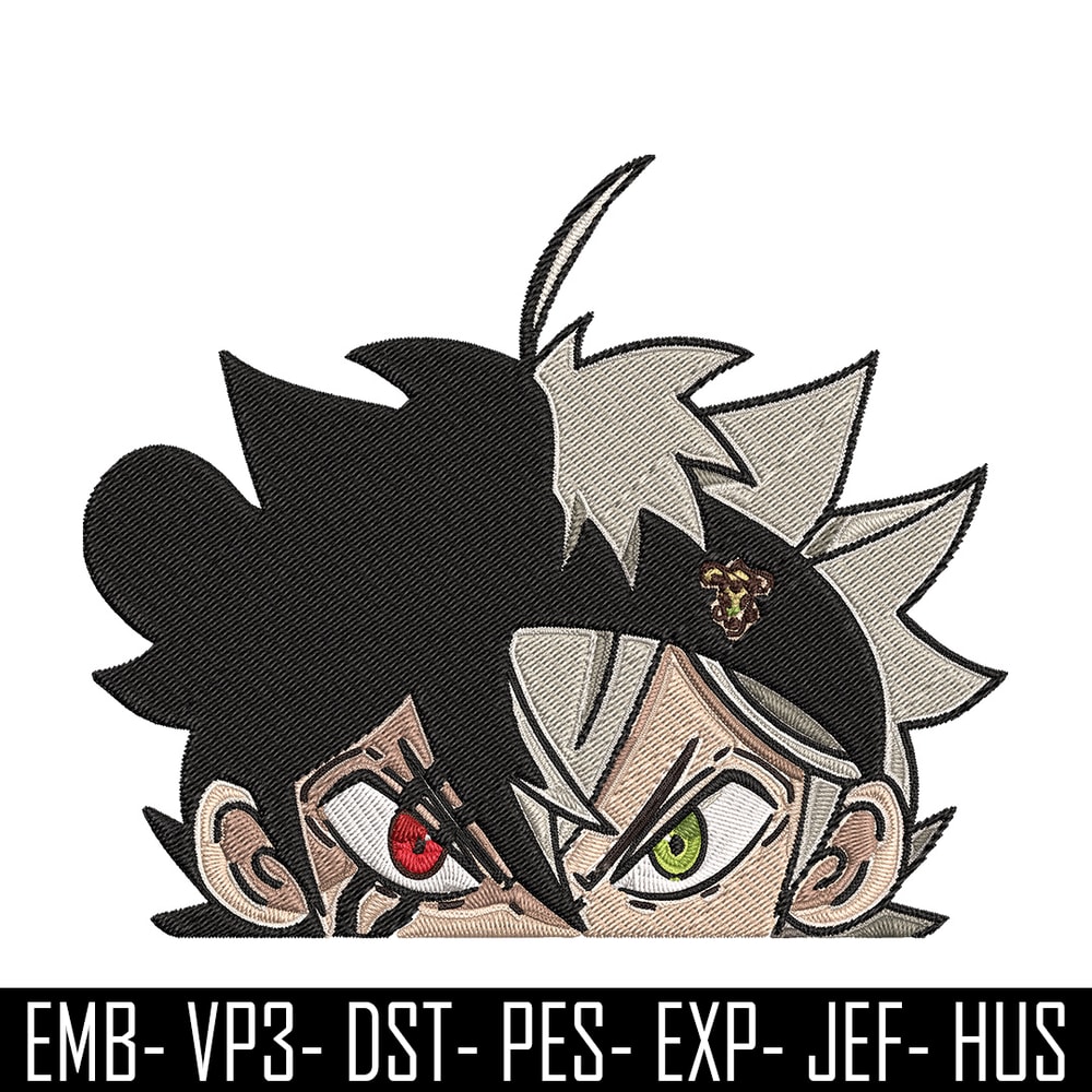 Asta Peeker Embroidery Design, Black clover Embroidery, Embroidery File, Anime Embroidery, Anime shirt,Digital download.jpg