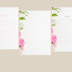 rose journal pages, blank journal pages, roses journal kit, blank lined journal pages, basic journal paper