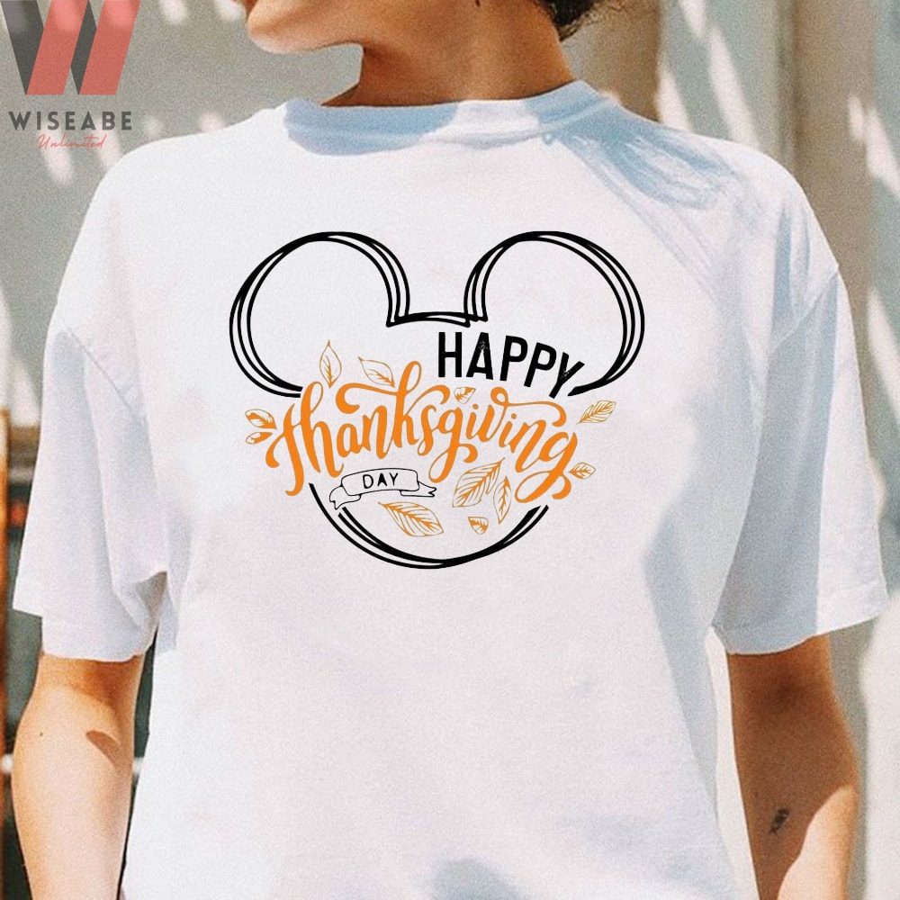 Cheap Happy Thanksgiving Day Mickey Mouse Face Disney Thanksgiving Shirtjpg