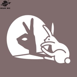 funny rabbit hand shadow projection bunny hare pop art png design