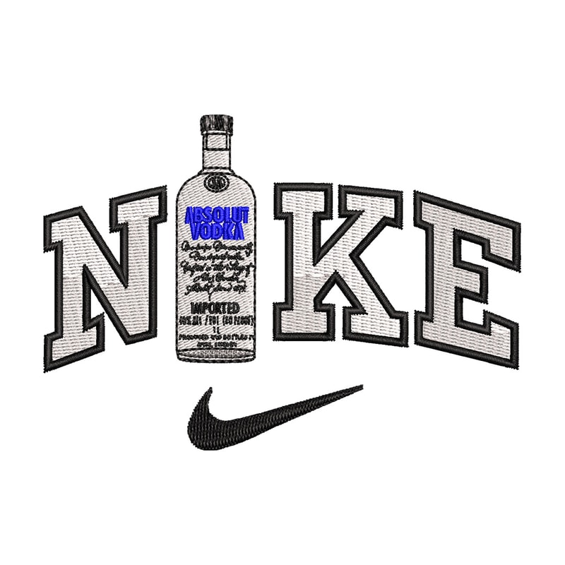 Nike vodka embroidery design, Vodka embroidery, Nike design, Embroidery shirt, Embroidery file, Digital download.jpg