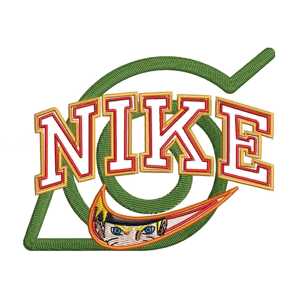 Nike konoha logo embroidery design, Naruto embroidery, Nike design,Embroidery shirt, Embroidery file, Digital download.jpg