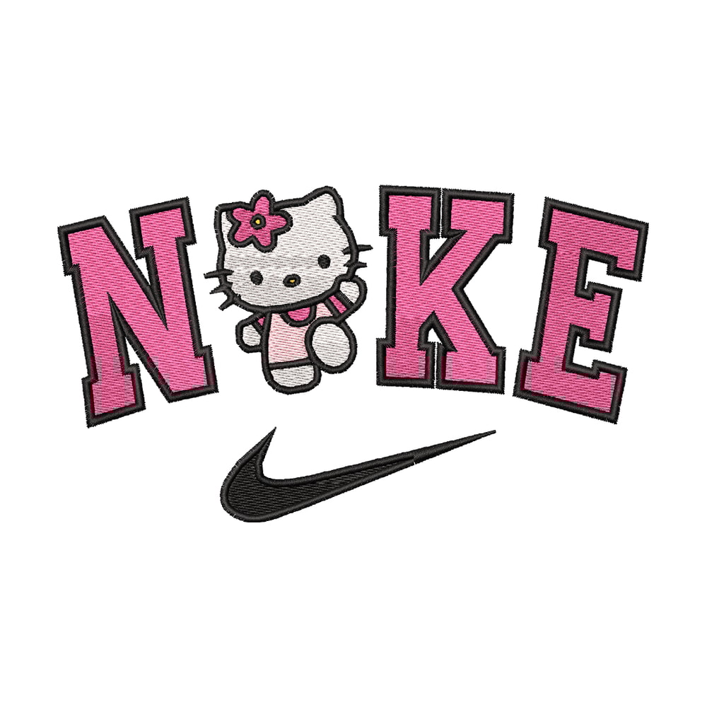 Cute Kawaii Hello Kitty Nike embroidery design, logo embroidery, nike design, logo design, logo shirt, Digital download.jpg