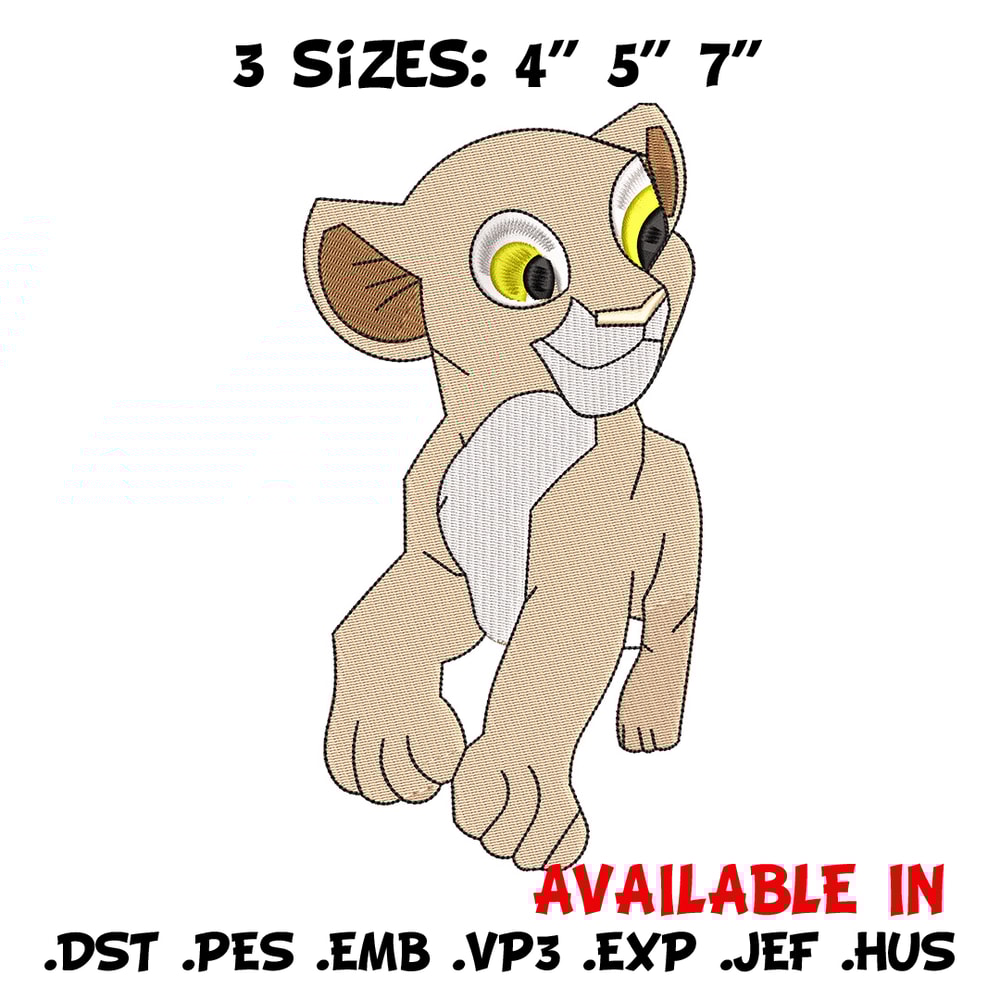 Lion cartoon embroidery design, Lion king embroidery, Emb design, Embroidery shirt, Embroidery file, Digital download.jpg