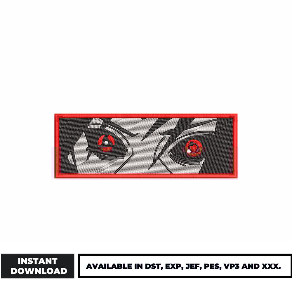 Sasuke eyes embroidery design