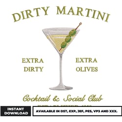 dirty martini embroidery
