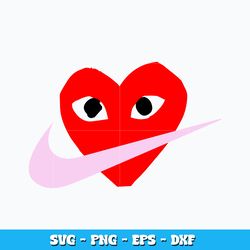 Nike X Heart design Svg, Logo Brand svg, Nike svg, cartoon svg, logo design svg, logo shirt svg, Instant download.
