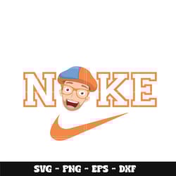 swoosh x blippi svg, blippi svg, logo brand svg, nike svg, cartoon svg, instant download.