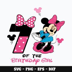 Minnie 7th of the birthday girl Svg, Mickey svg, Disney svg, birthday svg, cartoon svg, Instant download.