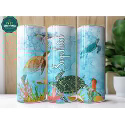 turtle tumbler personalized gift for women, turtle tumbler cup, sea turtle gifts, turtle cup with straw, sea turtle tumb
