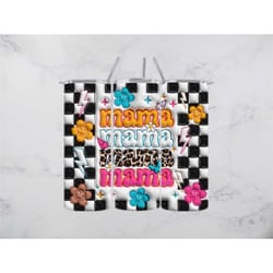 3d inflated checkered mama 20 oz skinny tumbler