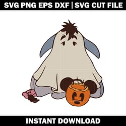 eeyore ghost svg, halloween svg, disney halloween svg, logo shirt svg, digital file svg, instant download.