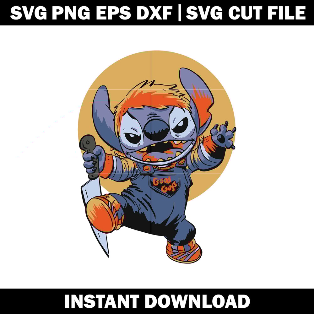 Chucky Stitch Parody Fan Art logo svg
