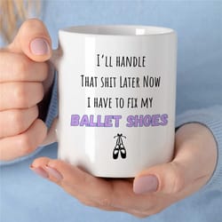 ballet mug, ballet themed birthday present, dance teacher gift, gift for daughter, ballet fan mug for her, dance partner