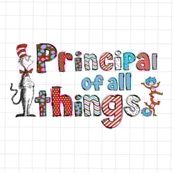 principal of all things png, dedicated teacher, cat hat png