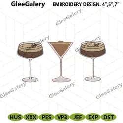 espresso martini embroidery download design