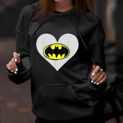 dc comics valentines day batman heart logo t-shirt, gift for her, gifts for him