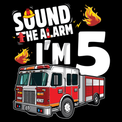 fire truck birthday boy firefighter i am 5 svg, birthday svg, 5 years old boy svg, 5th birthday svg, 5 year old birthday
