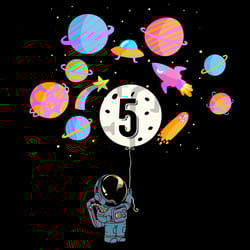 5 years old birthday boy gifts astronaut svg, birthday svg, 5 years old svg, 5 years old boy svg, 5th birthday svg, 5th