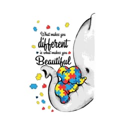 what make you different is what make you beautiful svg, awareness svg, autism awareness svg, momma elephant svg, mom sup