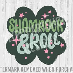 shamrock and roll svg, st patricks day retro svg, st patricks day svg, retro shamrock, shamrock svg, irish svg, st patri